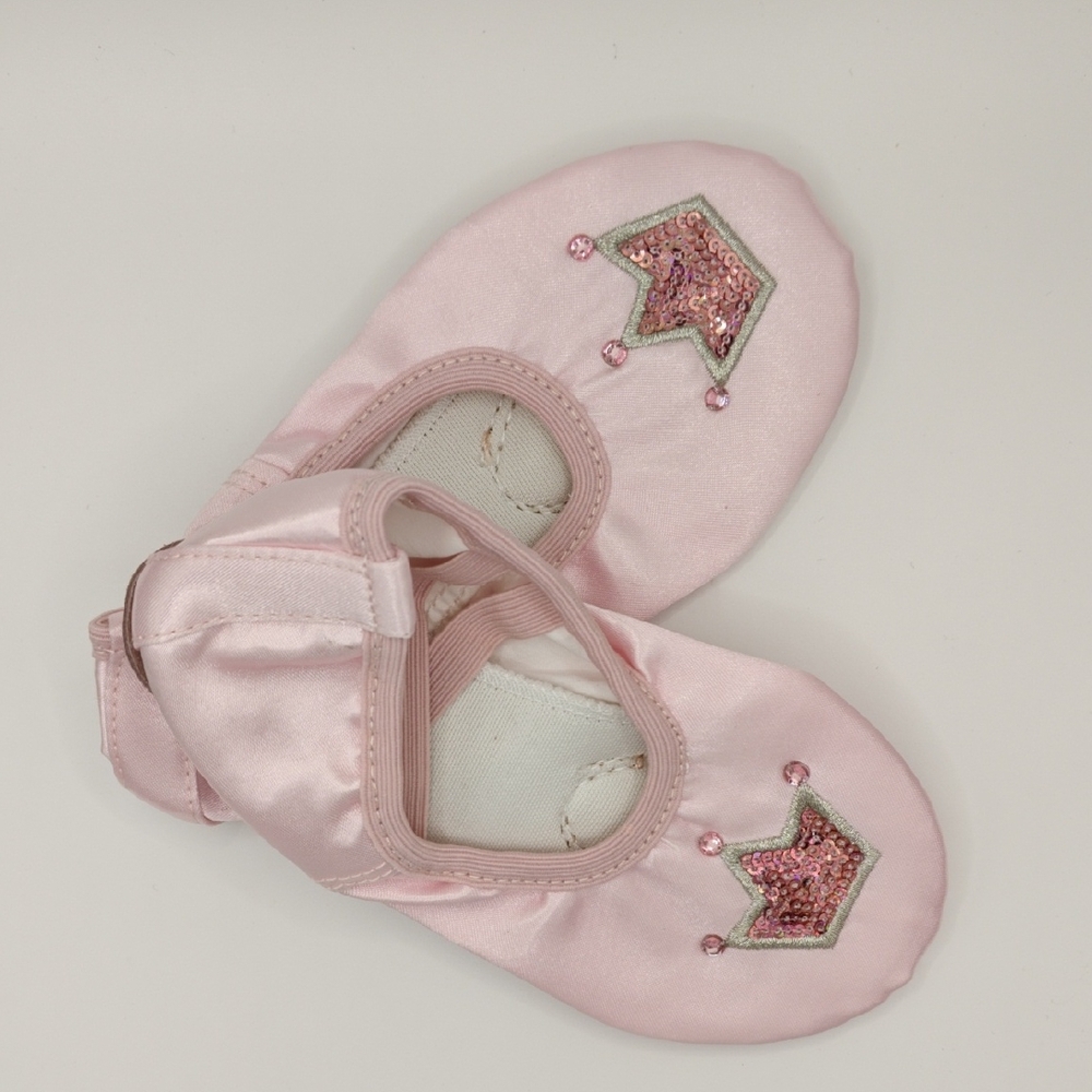 Pink Ballet Shoes with Crown Design